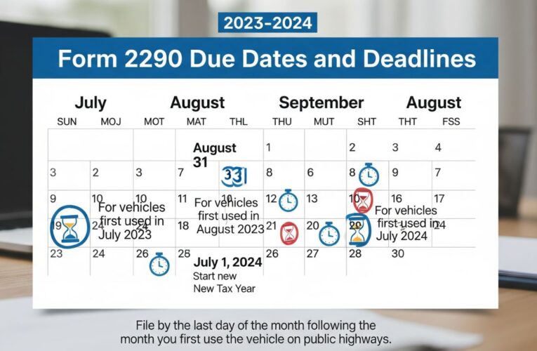 Form 2290 Due Dates and Deadlines You Shouldn’t Miss