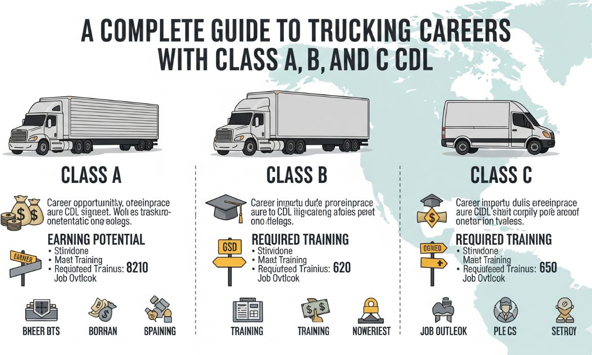 What's the difference between a Class A, B, and C CDL?