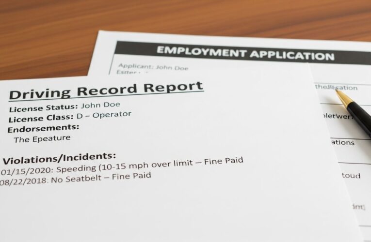 What kind of driving record do I need to get a job?