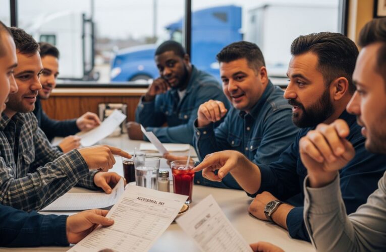What is "accessorial pay" (e.g., layover, detention, breakdown pay)?