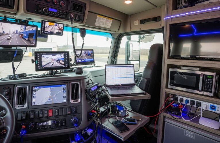 What kind of electronics are provided in the truck (tablet, GPS, etc.)?